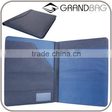 Wholesale High Quality CONTRAST COLOR Genuine Saffiano Leather Office File Bag Document Folder