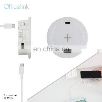 Induction charger with USB charger for desk top