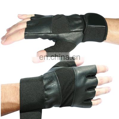 China Manufacturer Top Quality Luxury Custom Palm Fit Weight Lifting Leather Gym Gloves