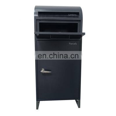 Factory direct Drop & metal outdoor parcel delivery box  Freestanding Locking Parcel Drop Box