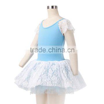 Child Short Sleeve Wedding Lace Tutu Dress photo-2