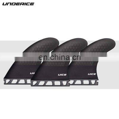 OEM ODM Colorful Eco 3-piece Detachable SSUP Carbon Fin Honeycomb Fiberglass Carbon Fiber Surfboard Fins for Surfing