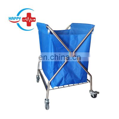 HC-M055 Portable Stainless Steel Hospital Trolley for Dirty Article with wheels/trolley for dirty laundry