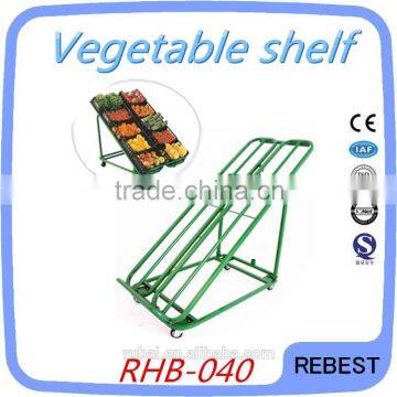 Supermarket Metal High Capacity Vegetable and Fruit Display Shelf