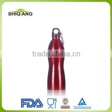 Hot selling 750ml single wall stainless steel sports bottles with plastic lids