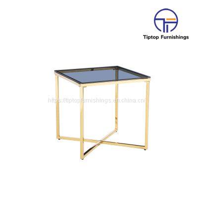 Modern Luxury Fashion Stainless Steel Decoration Stand Small Tables 3pcs Set Tables for Living Room Furniture