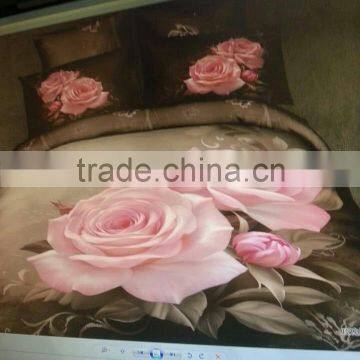 100 x140 rose Style 3D ROSE Bedding sets, 3D Cotton Comforter Set