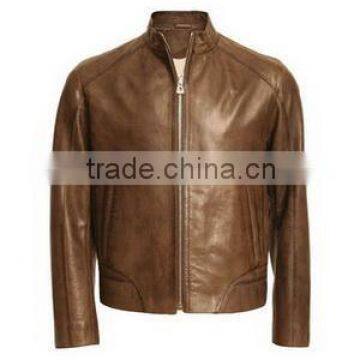 Leather Jacket in Dark Brown Color