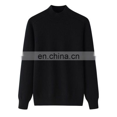 Women's Casual Solid Color Cashmere Jumper Sweater Thick Plain Knitted Crew Neck Pullover by Manufacturer for Winter