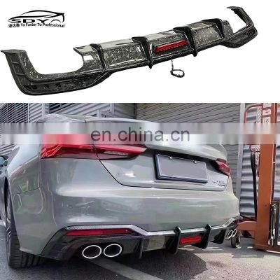 A5 SLine S5 B9.5 KB Style Forged Carbon Rear Diffuser Rear Bumper lip Separator for Audi A5 Sline S5  B9.5