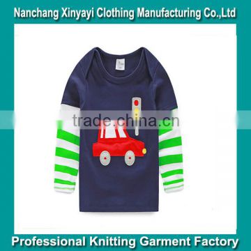 the yarn dyed children's t shirt with blue car