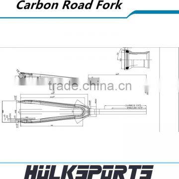 High-end Road Bike Carbon Front Fork 3k/ud Bicycle Disc-brake Fork 370mm Carbon Road Fork photo-6