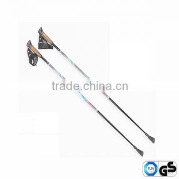 quick release system 25% carbon fiber trekking pole climbing stick