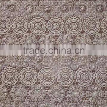 Cotton Lace Fabric Embroidery Water Soluble Full Lace for Garment Accessory photo-3