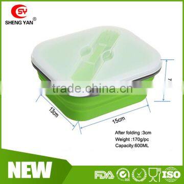 Reusable 600 ML Silicone Children Lunch Box for Christmas Promo photo-6