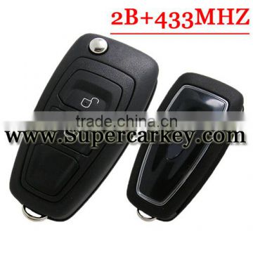 Best price Genuine 2 button flip remote key with 433mhz for Ford