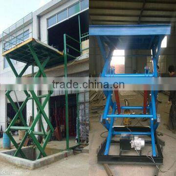 design small and huge goods lift for warehouse and between different stairs