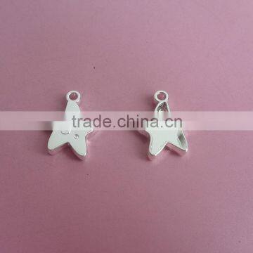 promotional wholesale star shaped custom engraved logo metal pendants charms