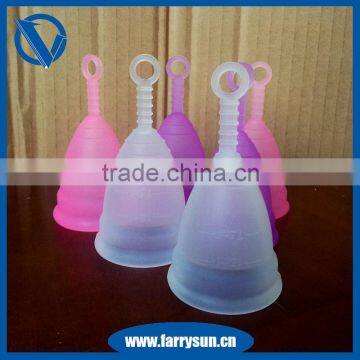 2015 High quality silicone menstrual cycle cup/Silicone feminine cup