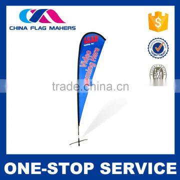 Hotselling New Design Custom Printing Logo Beach Wing Open Feather Flag