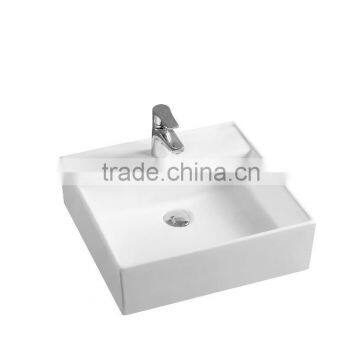 JETMAN One Faucet Hole Smooth Corner Square Ceramic Art Basin