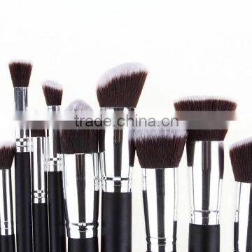 New Arriving 10pcs Silver Makeup Brush Set Cosmetics Foundation Blending Blush Makeup Tool