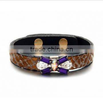 New Acrylic Bracelet For Women leather pu brand designer cc fashion value punk bangles bracelets jewelry indian upper arm 2015