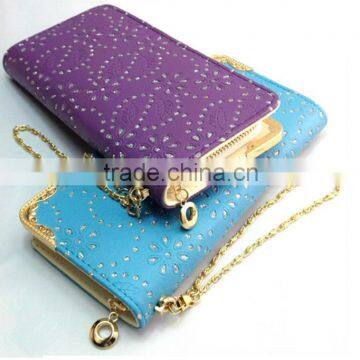 New Eco-friendly pu Diamond Wallet Ladies Long Style Clutch Purse photo-4