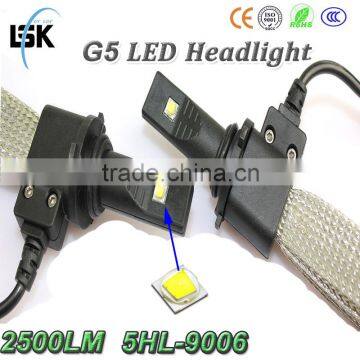 New arrival !!! G5 led headlight no fan dsign compititive price moto 9006 led headlamp