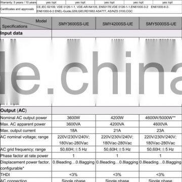 5000w Max 5200w MPPT Solar PV Grid Tie Inverter photo-2