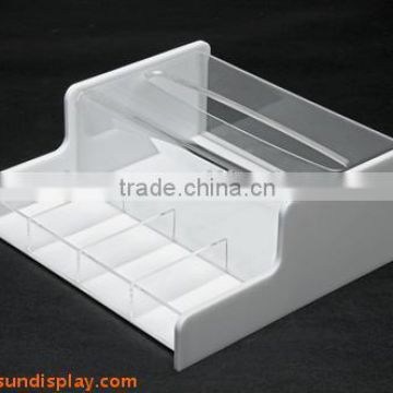 Piano shape milky white acrylic tissue box with slid door