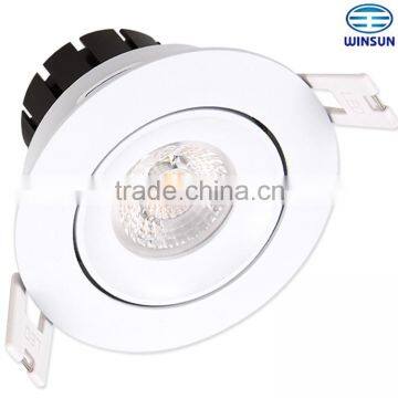 chrome COB ceiling light 11W 750lm high CRI85/95 recessed ceiling light