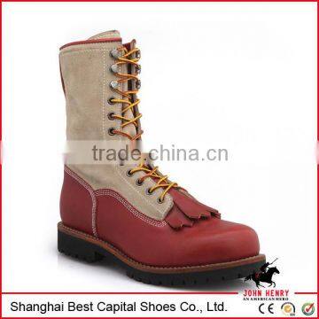 leather riding working boots, rubber outsole work boots, personal protecting equipment