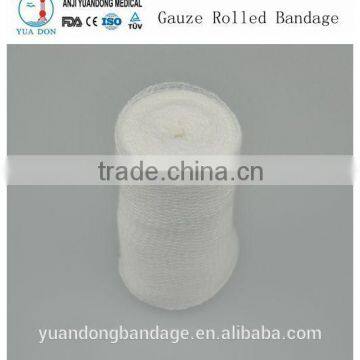 YD30656 bleached gauze rolled bandage with CE&FDA&ISO for family