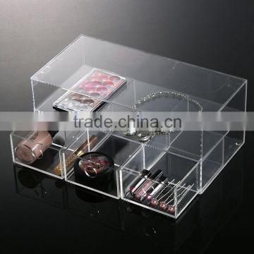 Clear custom acrylic makeup display