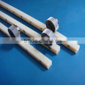 Professional manufacture Nylon66 gear rack for sliding plastic gate different materials