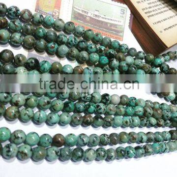 Polished Natural Precious African Turquoise 4-12mm Gemstone Loose Beads photo-4