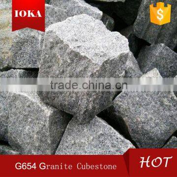 G654 granite cube stone cobble stone