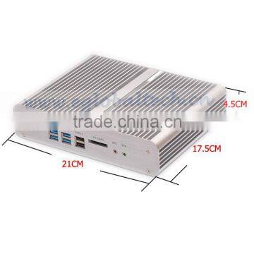 Eglobal Manufacturer for Fanless Industrial Micro IPC Server Intel Core i5 5200U HD5500 2Nics+COM+HDMIport Mini PC Windows8 XBMC