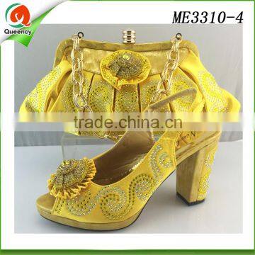 2016 ladies high heel shoes and bag set to match sexy summer wedge shoe for women