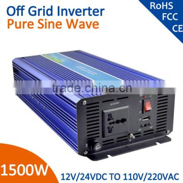 off grid power inverter 1500w 12v 220v pure sine wave for solar system                        
                                                                                Supplier's Choice