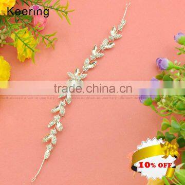 clear flower wedding rhinestone bridal hair accessories for women                        
                                                                Most Popular