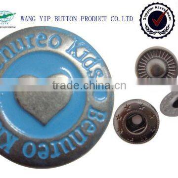 17mm cheap blue custom made clothing buttons