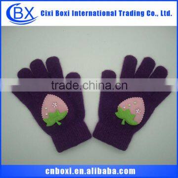 Modern design popoular warm durable strawberry wool glove