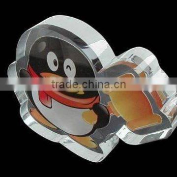 clear acrylic paperweight for business gift