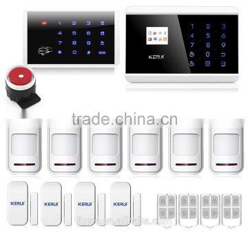 2016 KERUI popular alarm host 8218G based anti-intrusion gsm auto dial alarm system