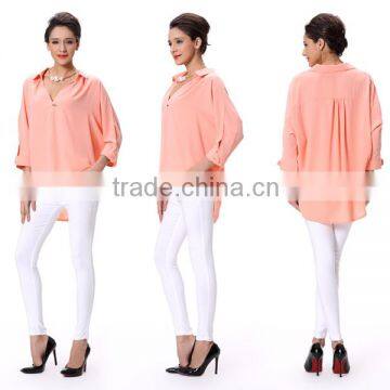 New Fashion Batwing Sleeve Chiffon Top For Girls In 2016 photo-4