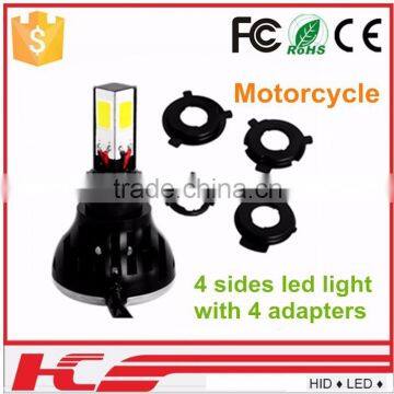 2015 NEWest can use in all motorcycle 4 sides led motorcycle headlight
