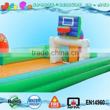 Inflatable Sports Equipment Inflatable Football Field With Basketball Hoops Game Combo photo-2