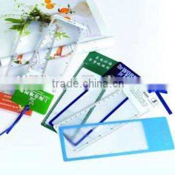 plastic pvc magnifying sheet, pvc magnifying with ruler, 3X 4X 5X thin pvc magnifying